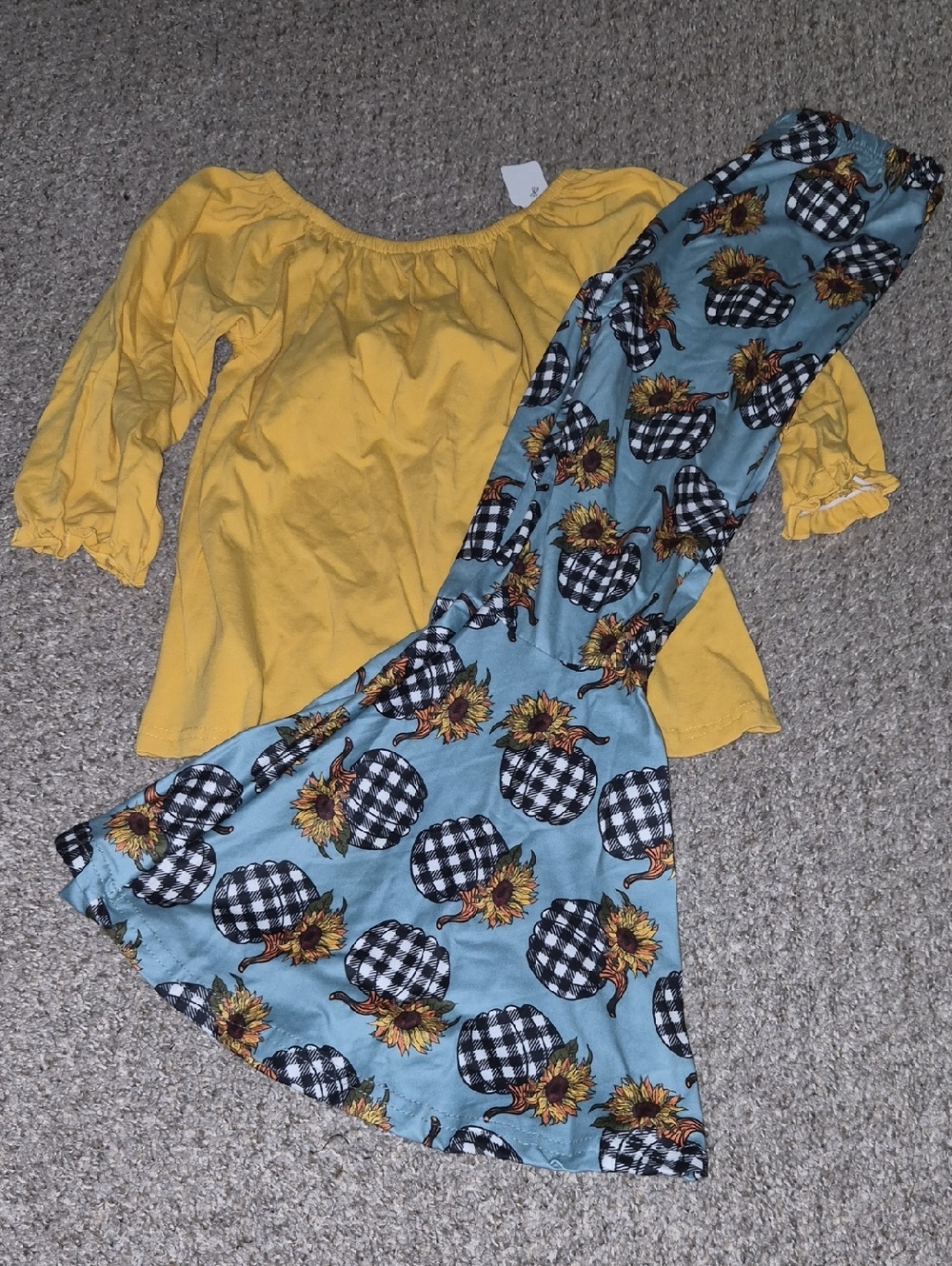 Pumpkin Bellbottom Set